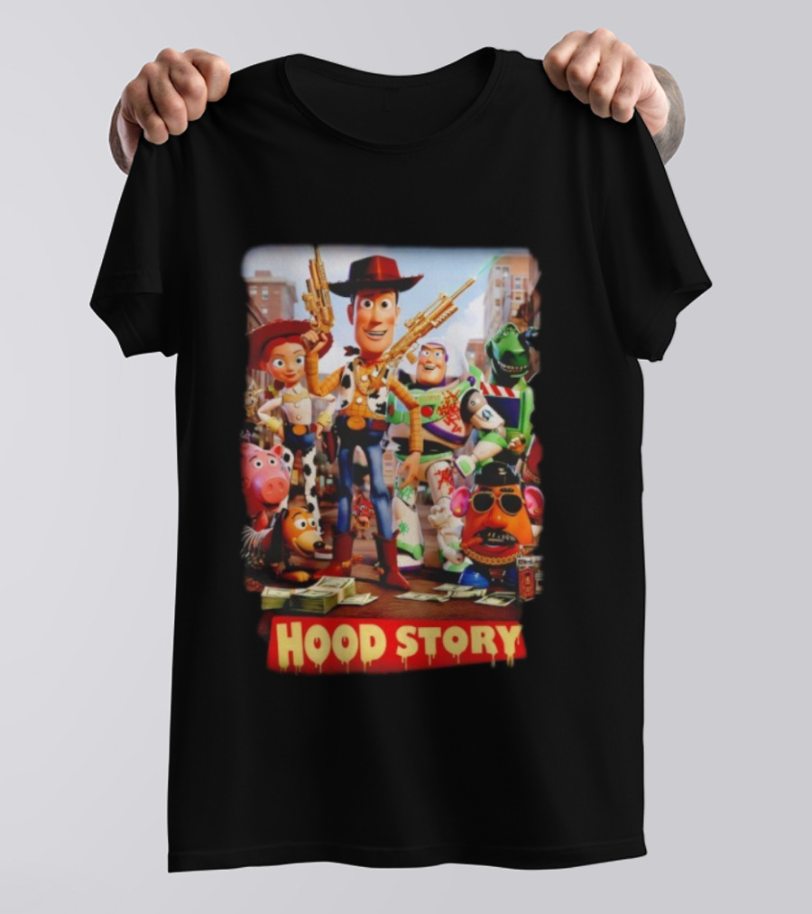 Hood Story Toy Story Parody Woody Buzz Gangsta Style T-Shirt