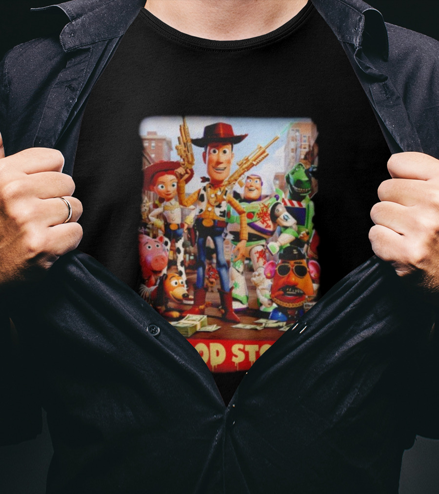 Hood Story Toy Story Parody Woody Buzz Gangsta Style T-Shirt