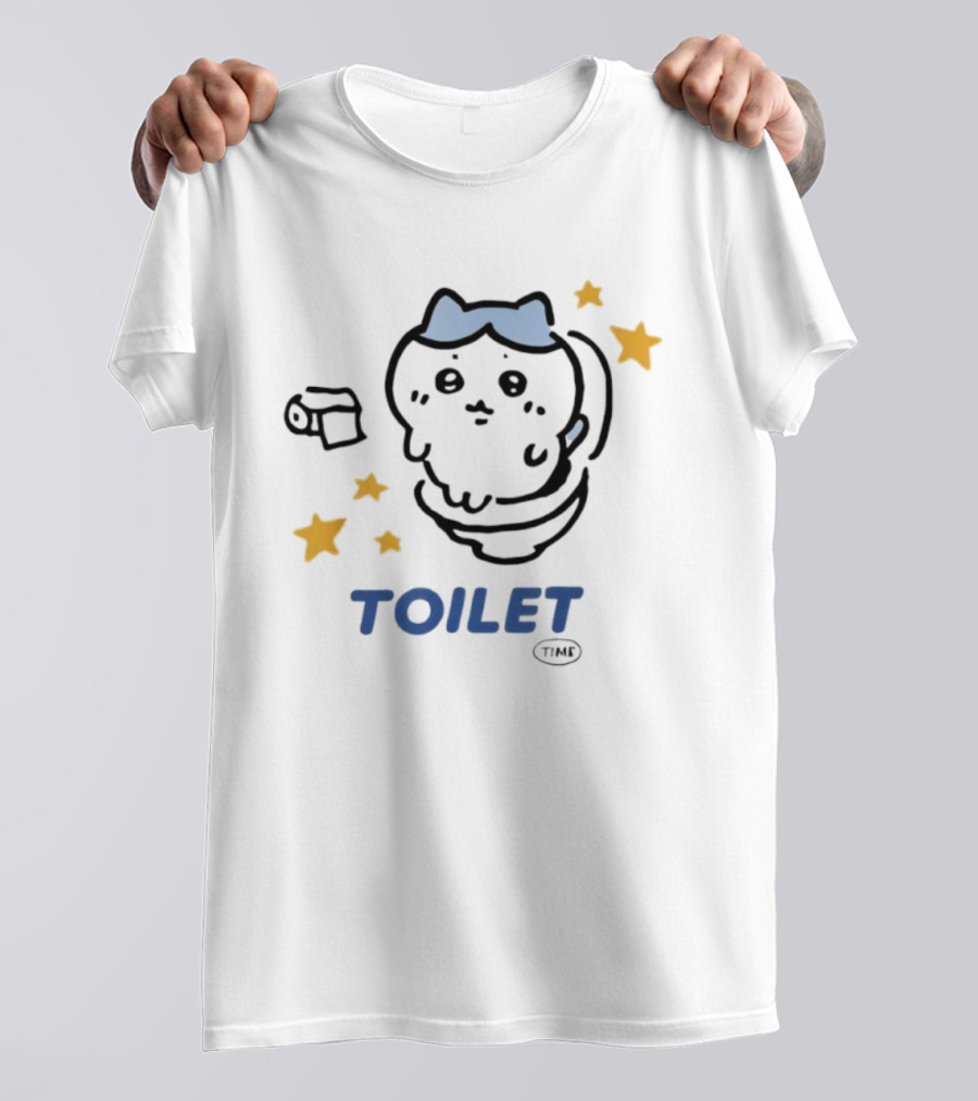 Toilet Time Chikawa Meme Cute Character Roll T-Shirt