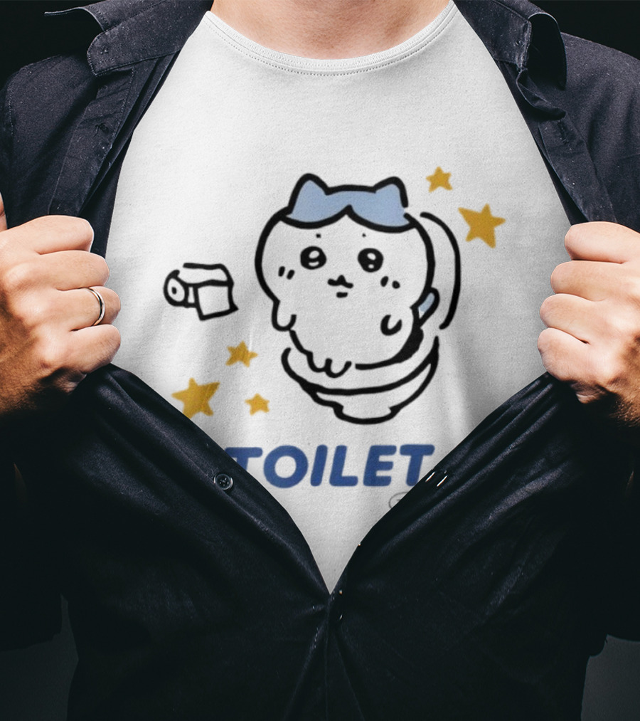 Toilet Time Chikawa Meme Cute Character Roll T-Shirt