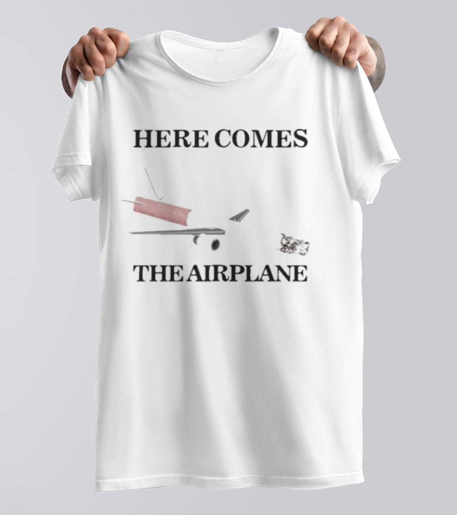 Here Comes The Airplane Cigarette Humor Classic Vintage Style T-Shirt