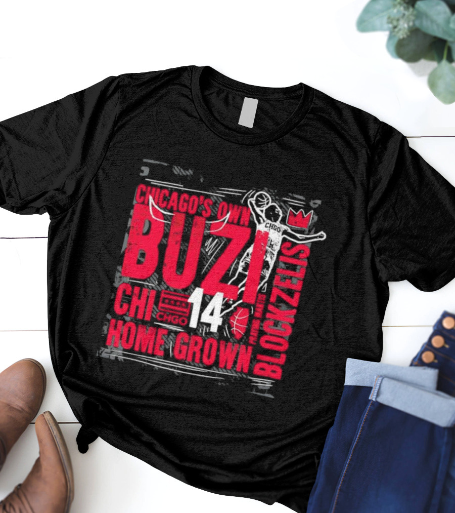 BUZL CHI 14 Blockzilla Homegrown Basketball T-Shirt