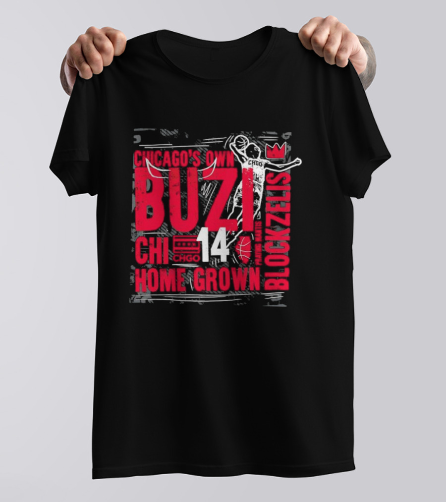 BUZL CHI 14 Blockzilla Homegrown Basketball T-Shirt