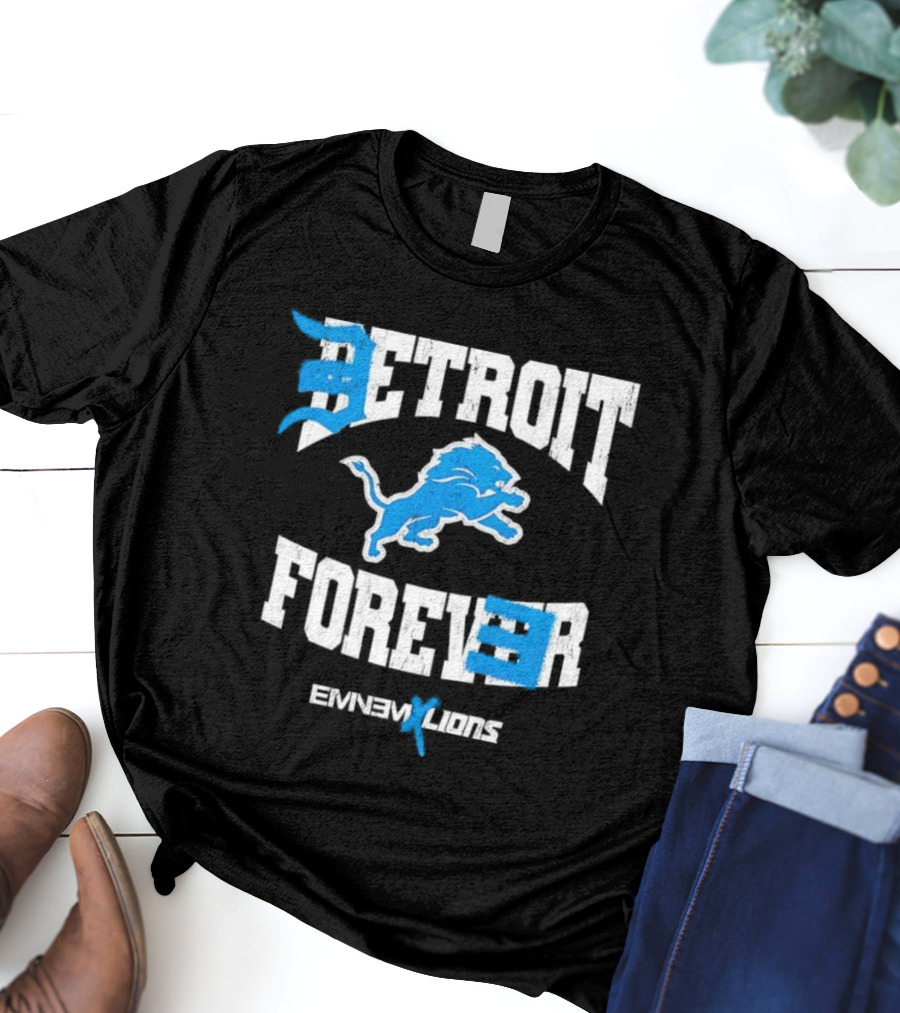 Detroit Forever Detroit Lions Eminem Collaboration T-Shirt