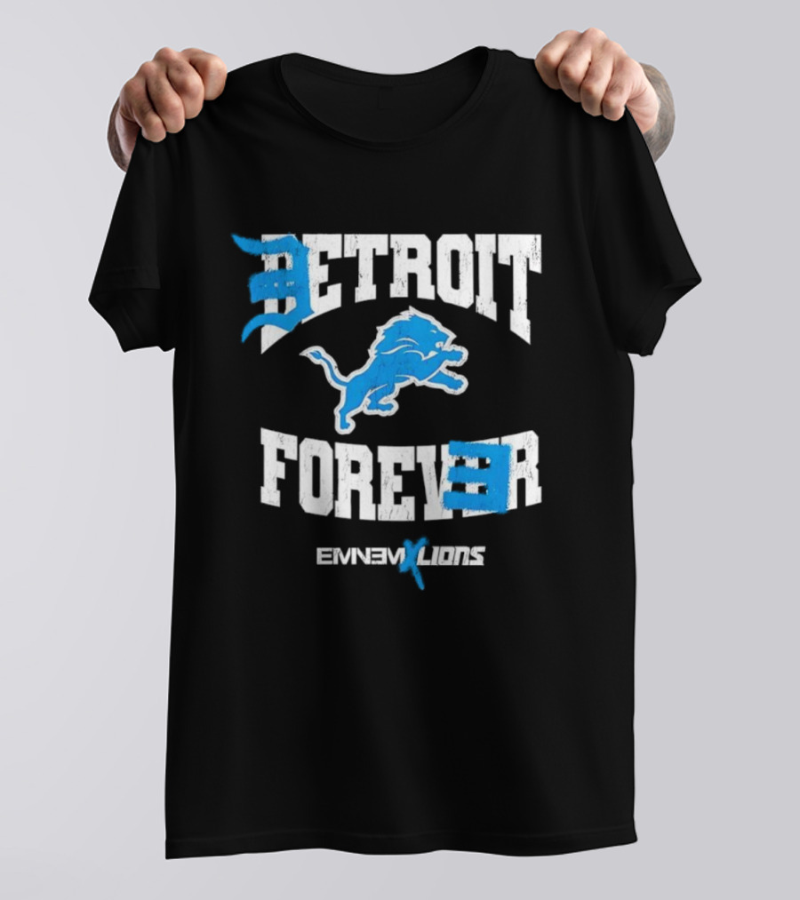 Detroit Forever Detroit Lions Eminem Collaboration T-Shirt