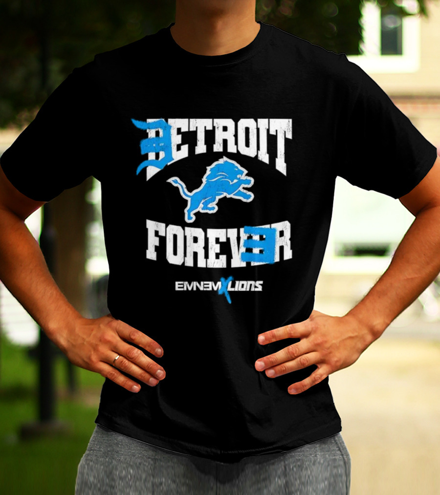 Detroit Forever Detroit Lions Eminem Collaboration T-Shirt