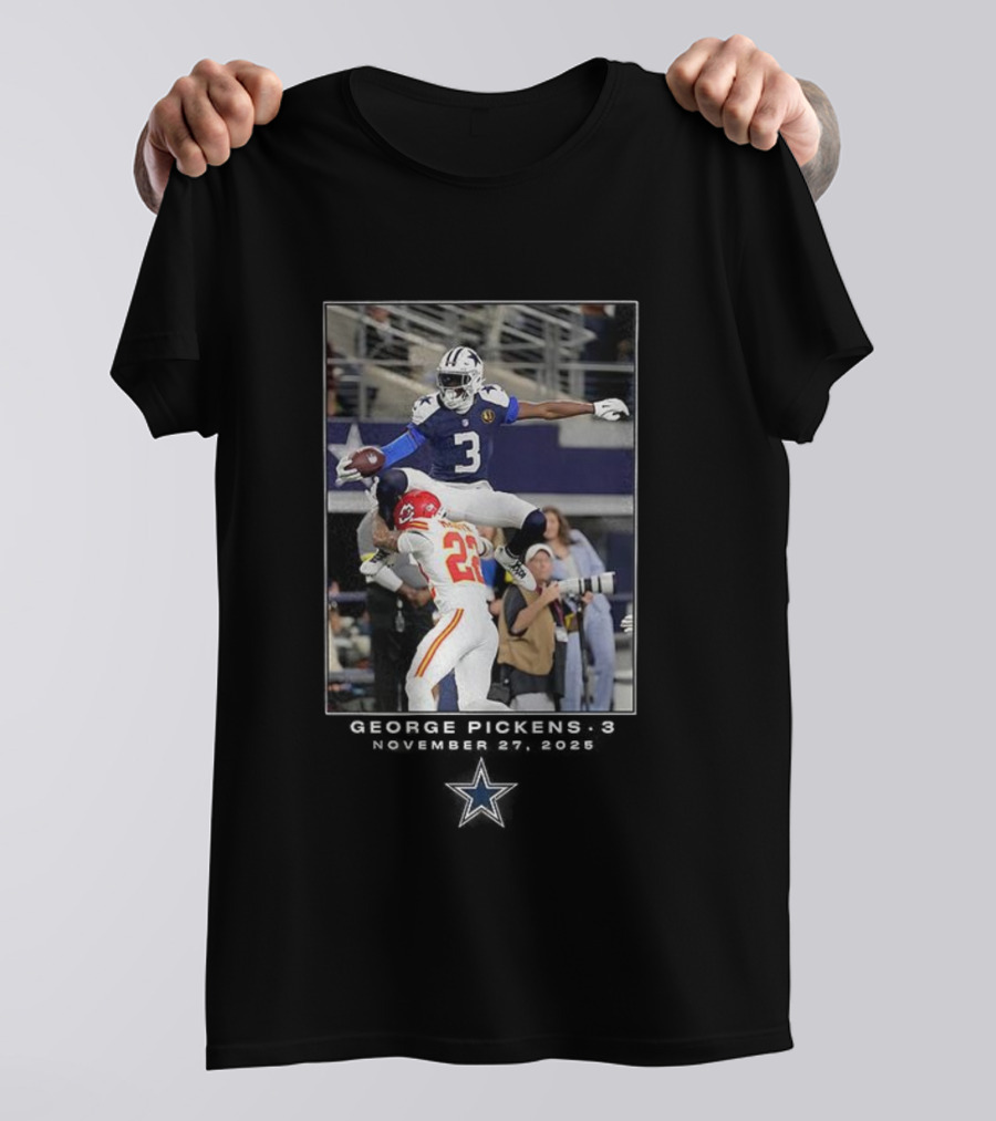 Dallas Cowboys George Pickens Number 3 NFL Week 13 2025 Moment T-Shirt