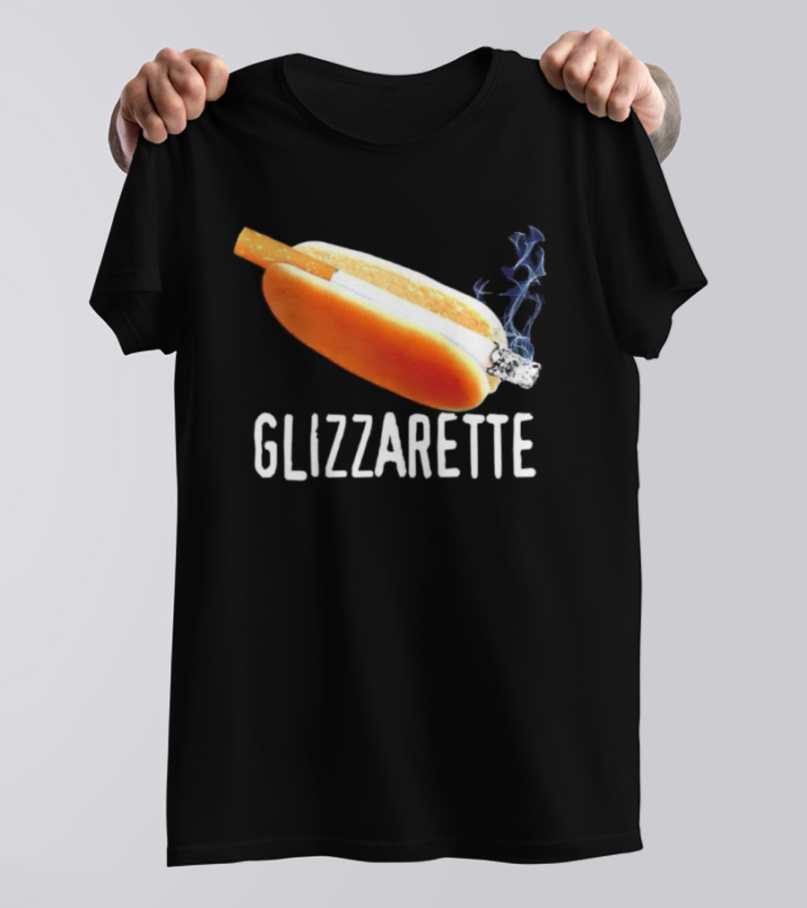 Glizzarette Hot Dog Cigarette Fusion Humor Novelty T-Shirt