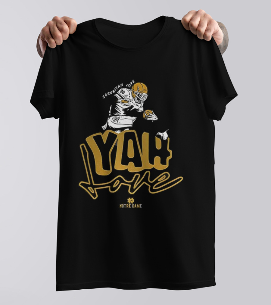 Yah Love Notre Dame Fighting Irish Football T-Shirt