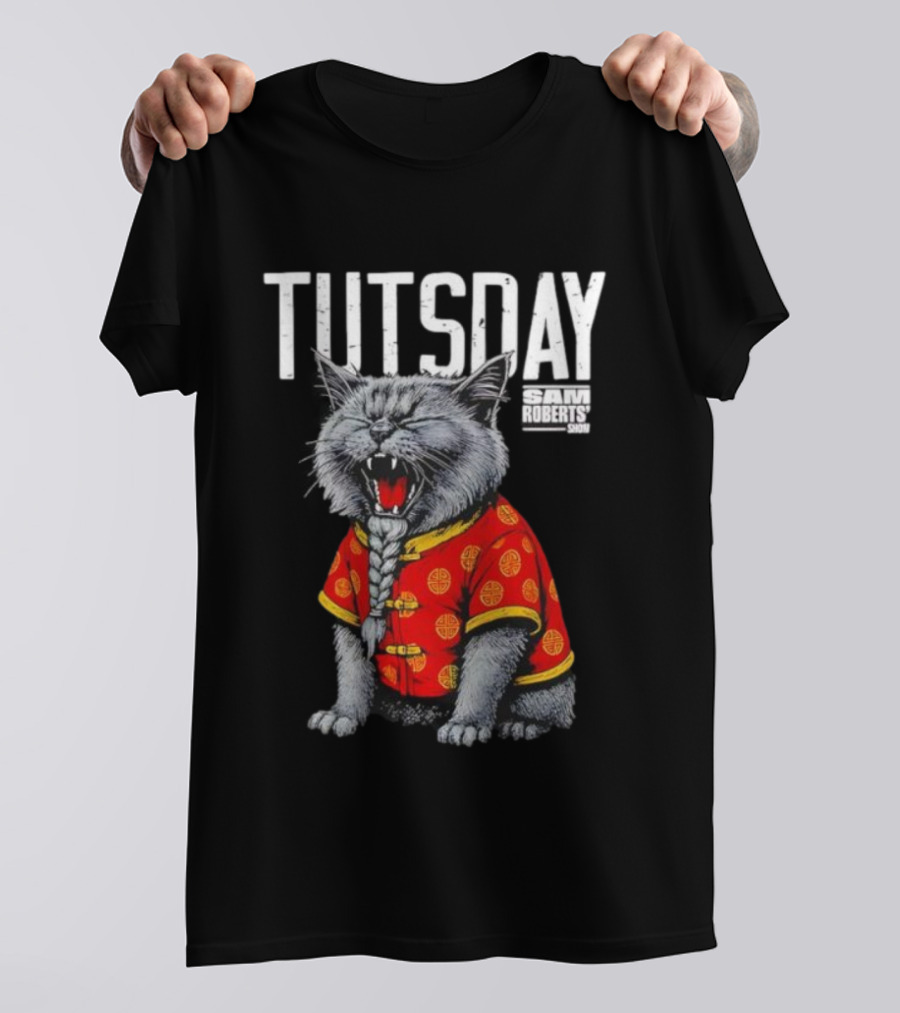 Tutsday Sam Roberts Show Cat Chinese Outfit T-Shirt