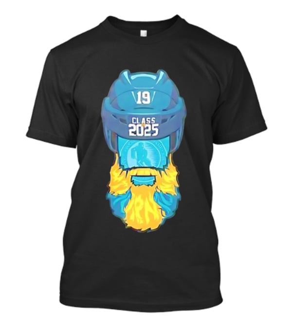 San Jose Sharks 19 Class 2025 Jumbo Beard Hall Of Fame Illustration T-Shirt