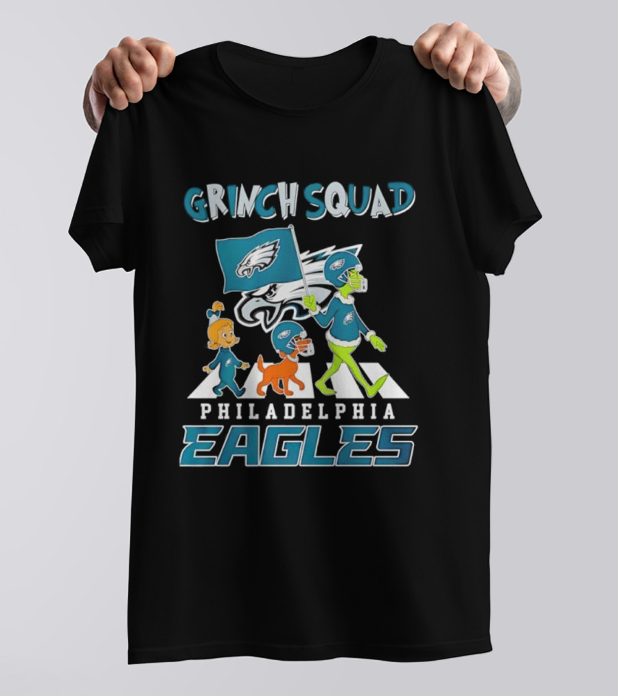 Grinch Squad Philadelphia Eagles Family Walk T-Shirt