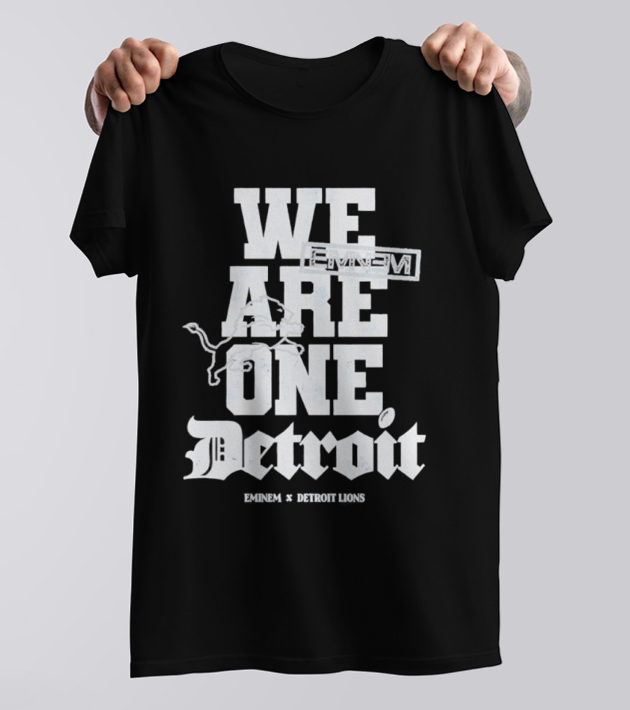 We Are One Detroit Eminem Lions Collaboration T-Shirt