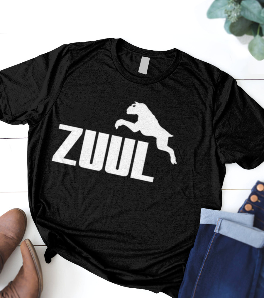 Zuul Ghostbusters Jumping Dog Parody T-Shirt
