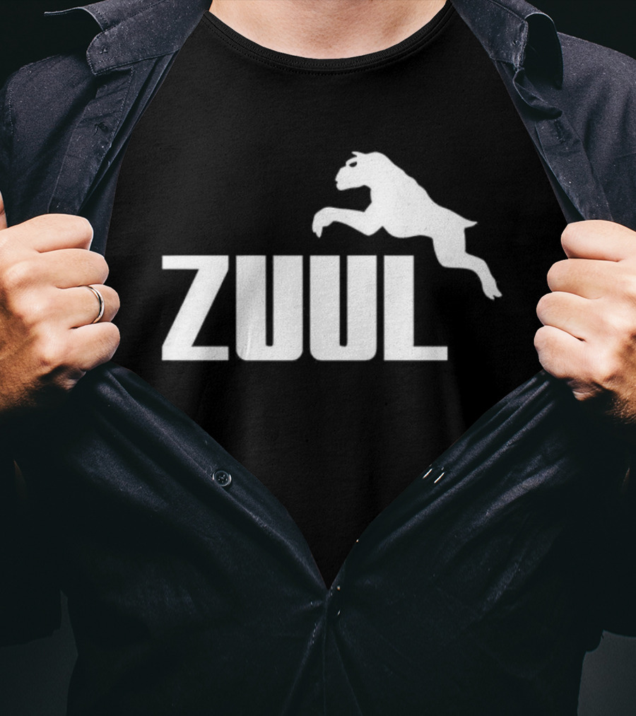 Zuul Ghostbusters Jumping Dog Parody T-Shirt