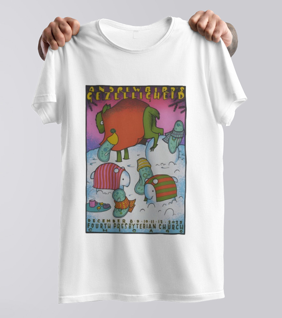 Andrew Bird's Gezelligheid December 8-12 2025 Fourth Presbyterian Church Chicago T-Shirt