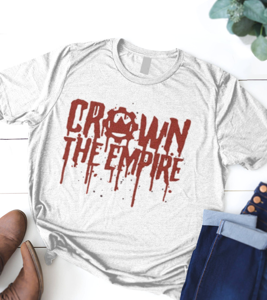 Crown The Empire Dripping Red Text Band Merch T-Shirt