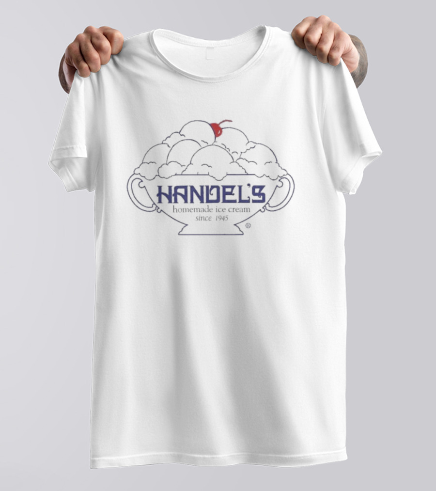 Handel’s Homemade Ice Cream Since 1945 Cherry Bowl Design T-Shirt