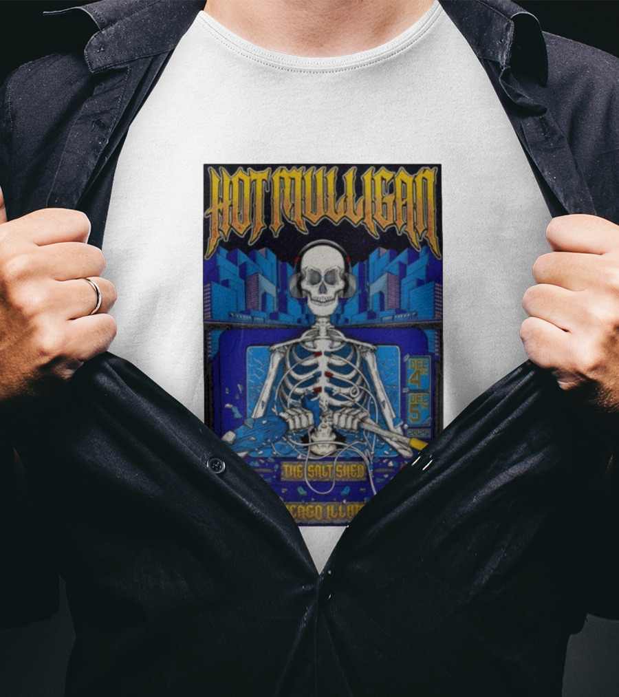 Hot Mulligan Skeleton Concert Salt Shed Chicago IL Dec 4-5 2025 T-Shirt