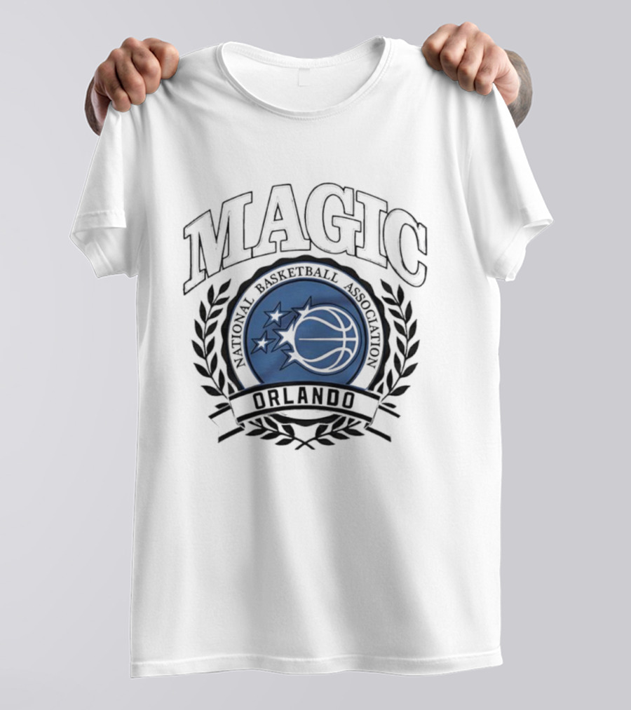 Magic Basketball Orlando Crest Stars Emblem T-Shirt