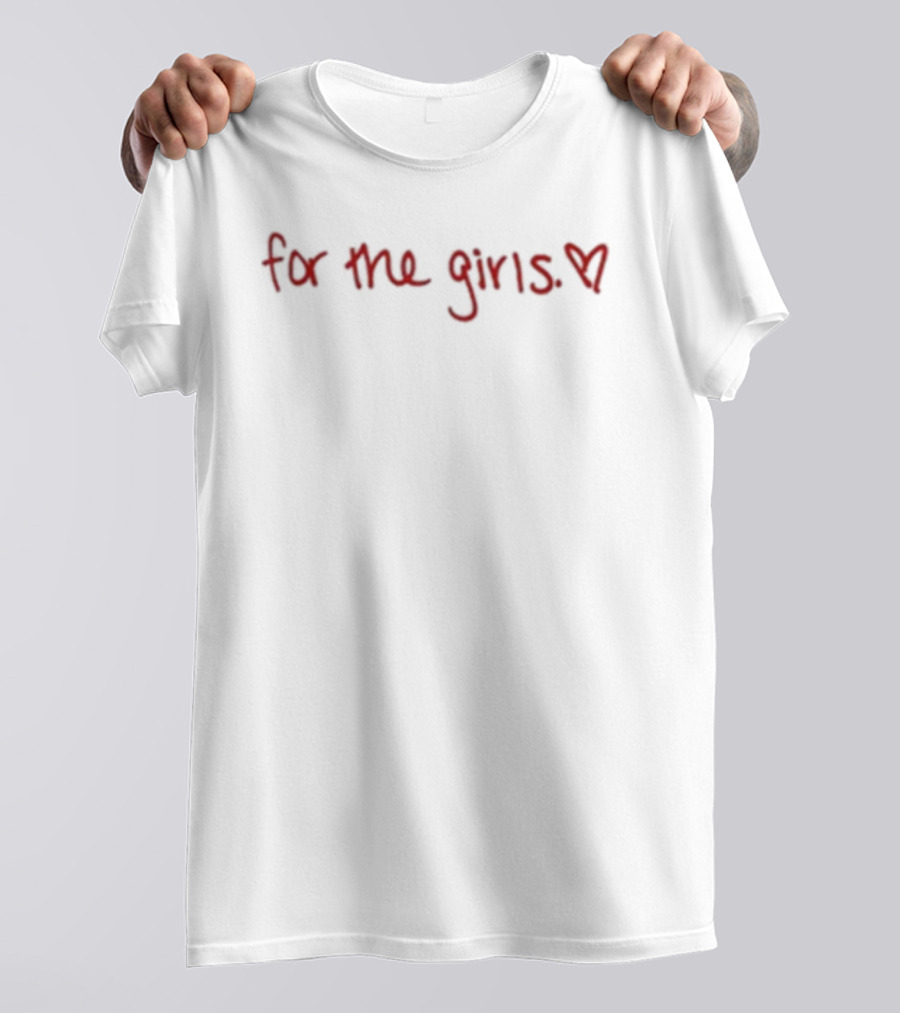 Becca Moore For The Girls Heart Text T-Shirt