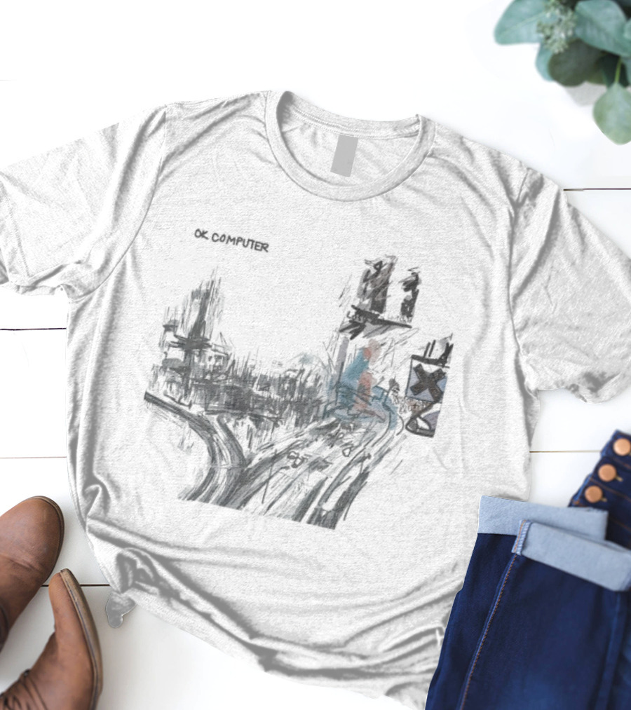 Radiohead OK Computer Album Artwork Print T-Shirt