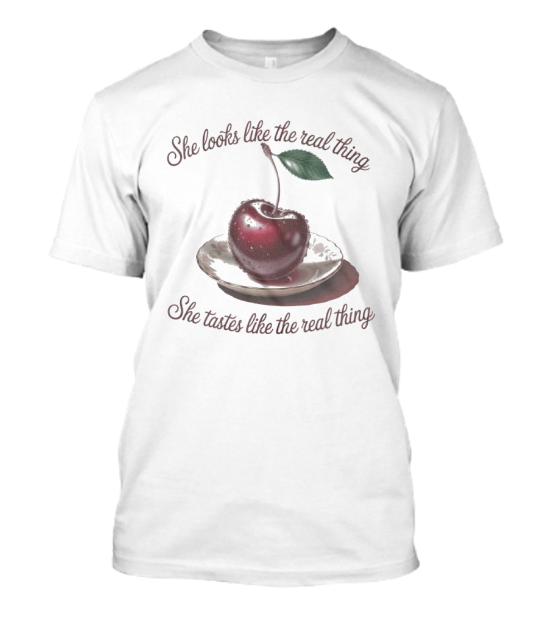 Radiohead She Looks Like The Real Thing Cherry Plate Vintage Style T-Shirt