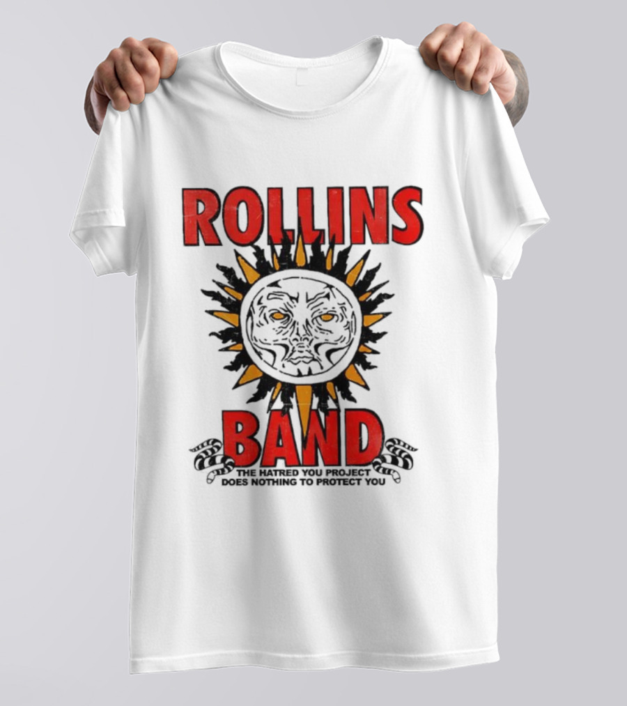 Rollins Band The End Of Silence Sun Symbol The Hatred You Project Does Nothing To Protect You T-Shirt