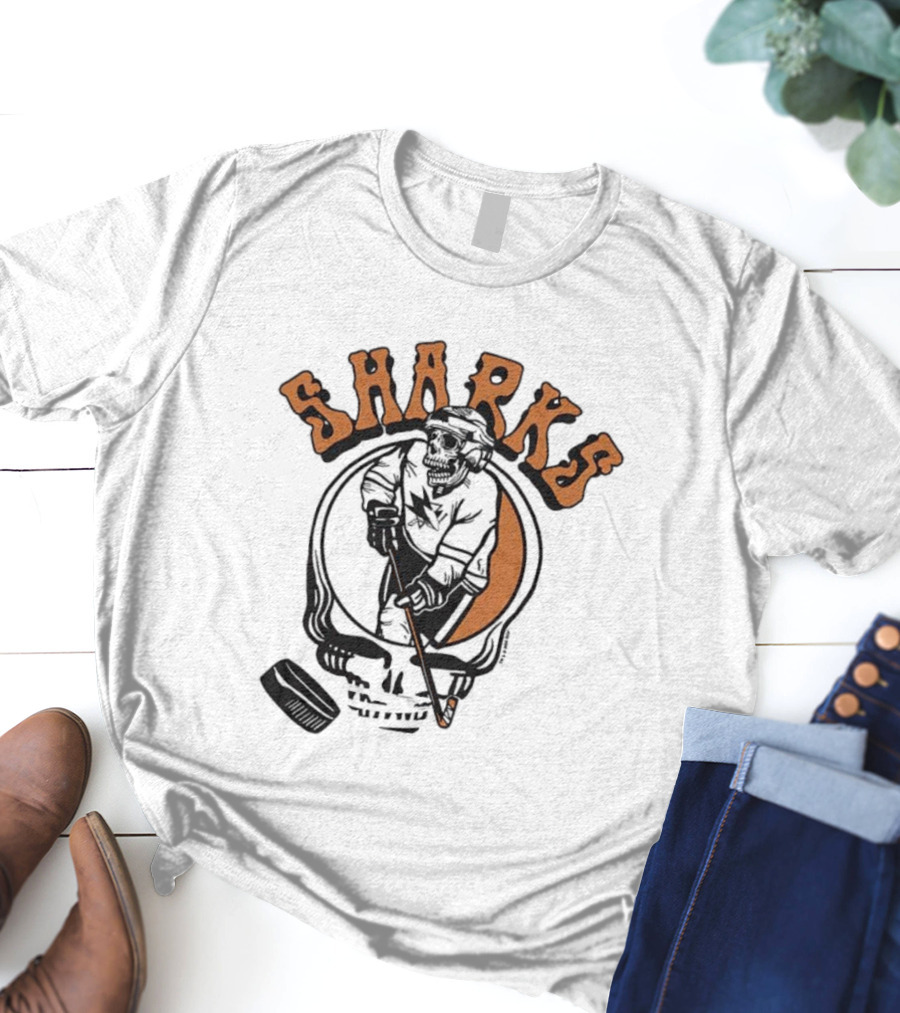 San Jose Sharks Grateful Dead Inspired Player Homage T-Shirt