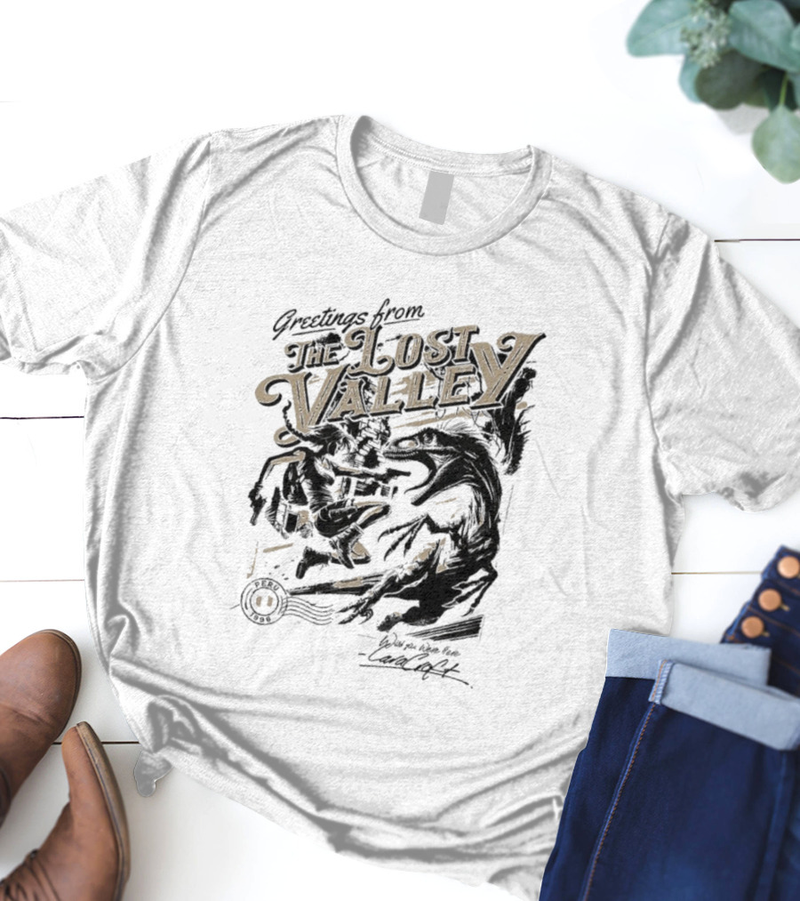 Greetings From The Lost Valley Tomb Raider Dinosaur Adventure T-Shirt