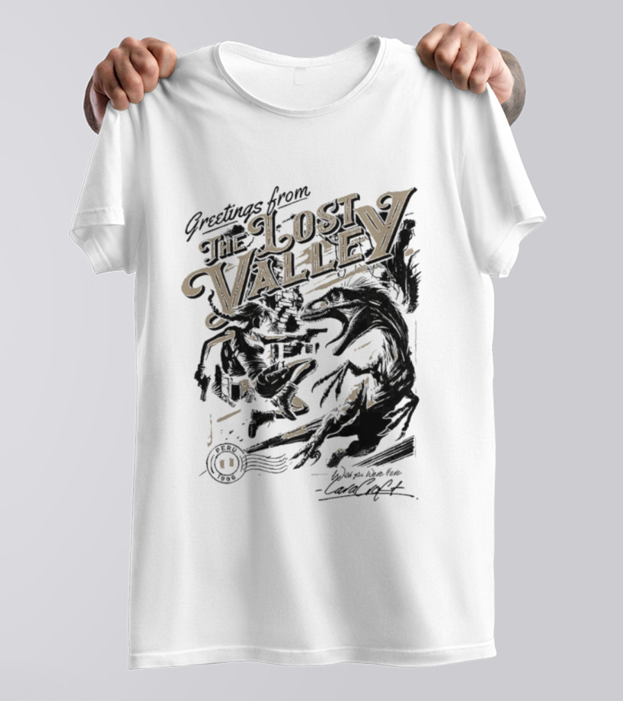 Greetings From The Lost Valley Tomb Raider Dinosaur Adventure T-Shirt