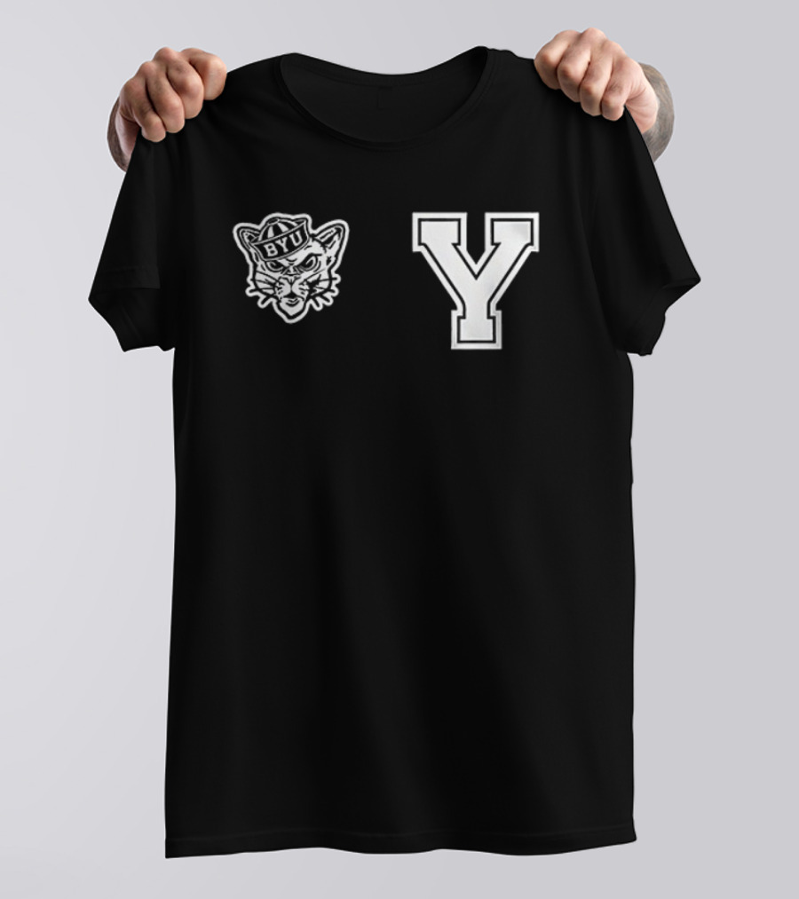 BYU Cougars Brigham Young University Mascot Cosmo Y Logo T-Shirt
