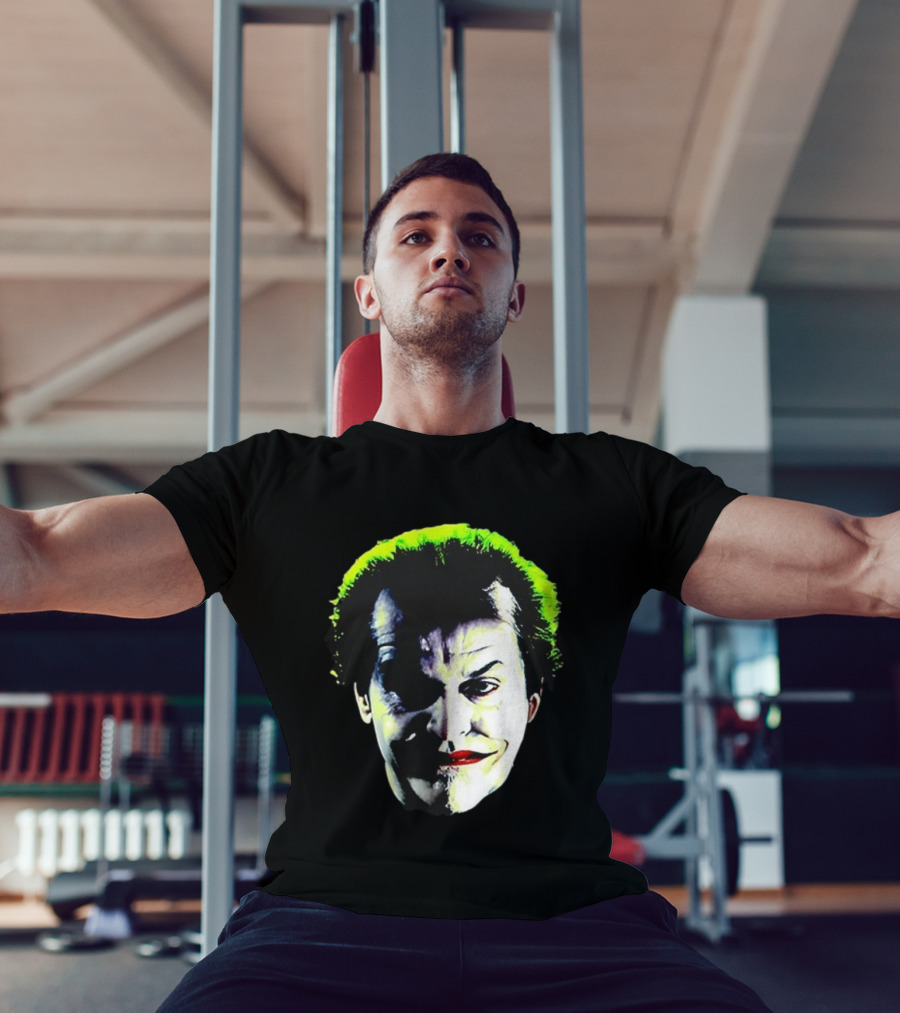 Jack Nicholson Joker Green Hair Batman Villain Face T-Shirt