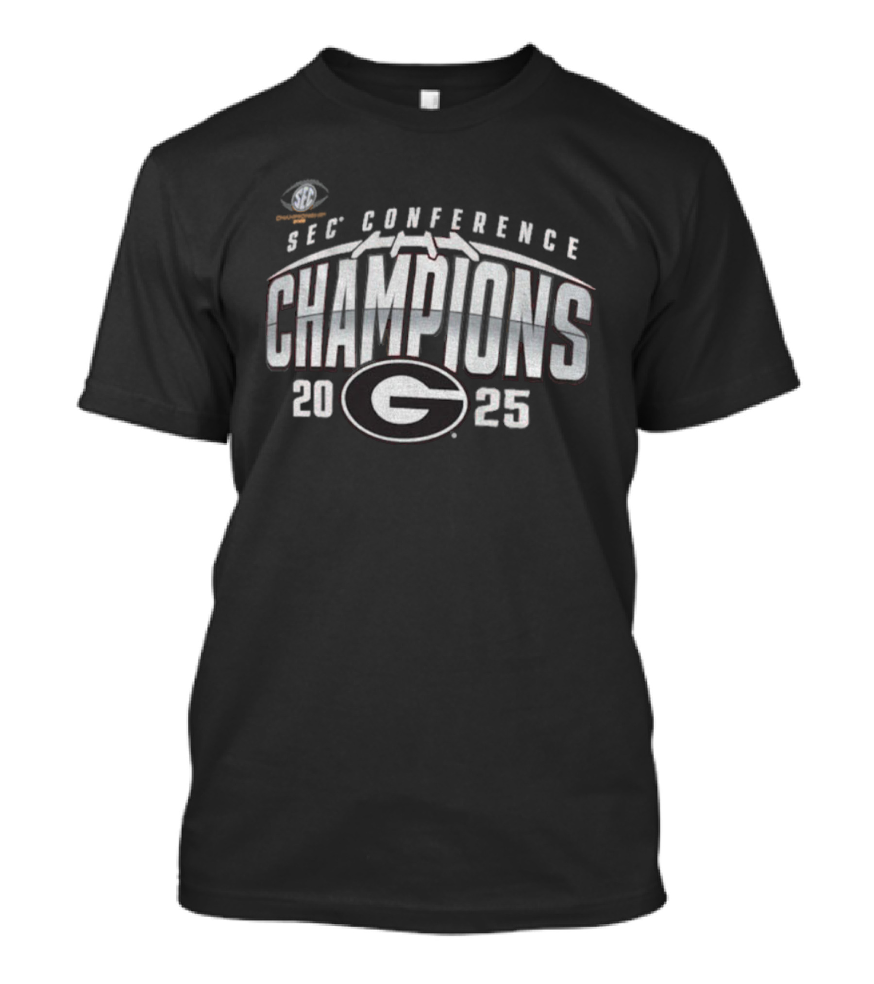 Georgia Bulldogs SEC Conference Champions 2025 Football Endzone Speed T-Shirt