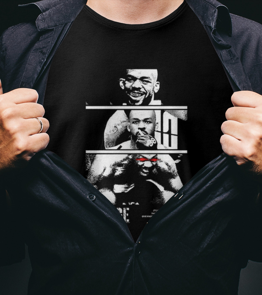 Jones Jones Savage Red Glove Fighter Portrait T-Shirt