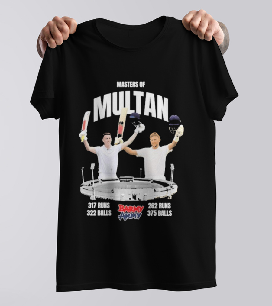 Barmy Army Masters Of Multan 357 Runs 202 Balls 206 Runs 376 Balls T-Shirt