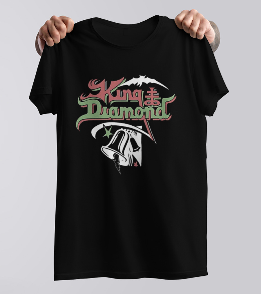 King Diamond No Presents For Christmas Flying Bat Vintage Retro Style T-Shirt