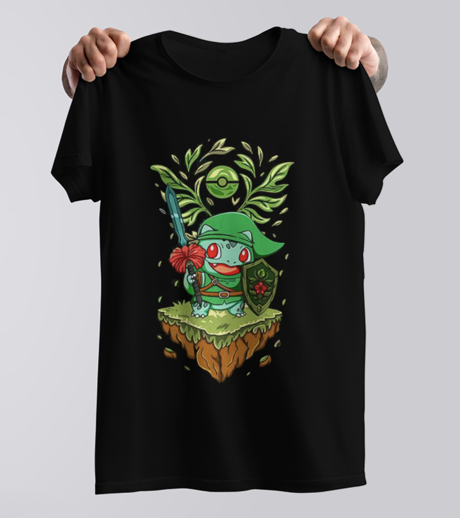 Legend Of Grass Bulbasaur Pokémon And Zelda Fusion T-Shirt