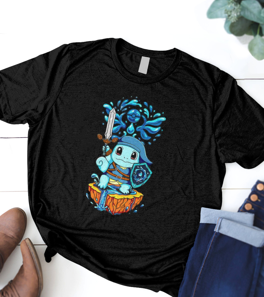 Legend Of Water Squirtle Pokémon Meets The Legend Of Zelda Fusion T-Shirt