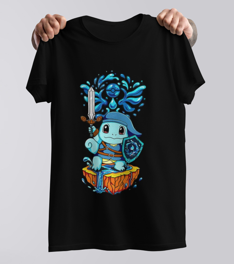 Legend Of Water Squirtle Pokémon Meets The Legend Of Zelda Fusion T-Shirt