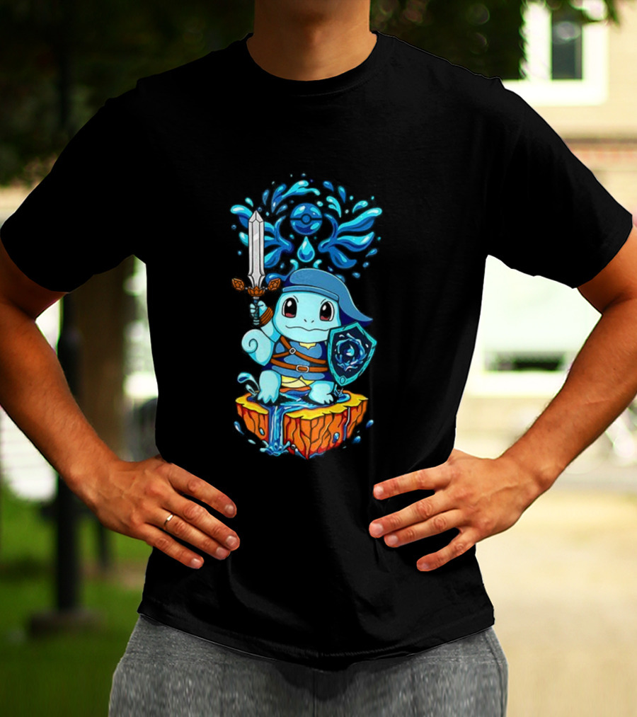 Legend Of Water Squirtle Pokémon Meets The Legend Of Zelda Fusion T-Shirt