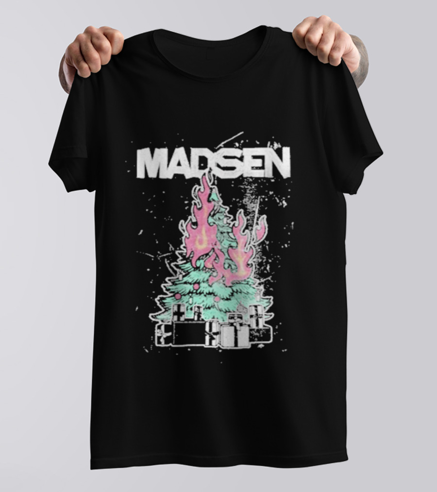 Madsen Flaming Christmas Tree XMAS T-Shirt