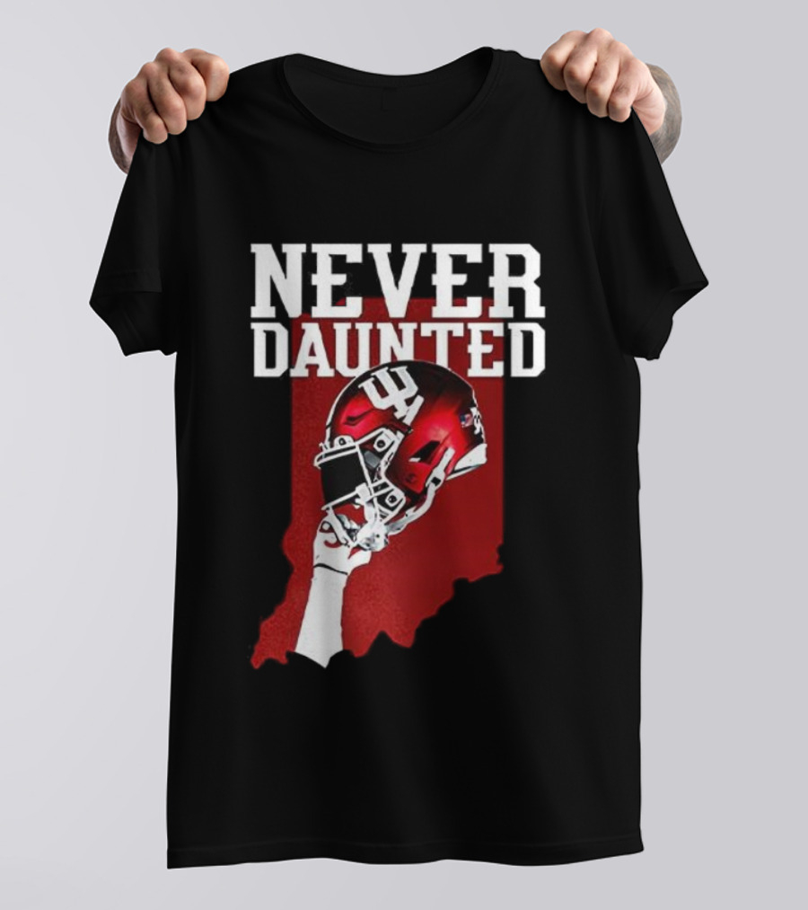 Never Daunted Indiana Hoosiers Football Helmet Pride T-Shirt