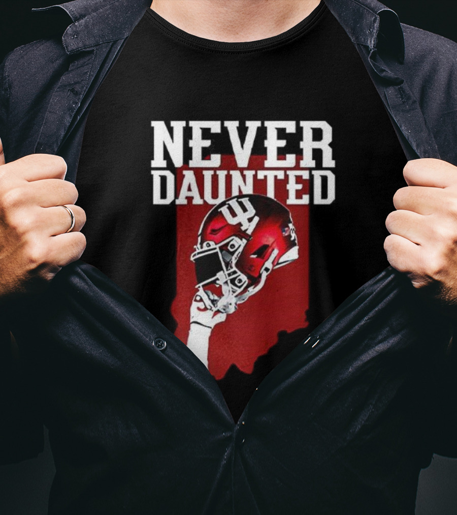 Never Daunted Indiana Hoosiers Football Helmet Pride T-Shirt