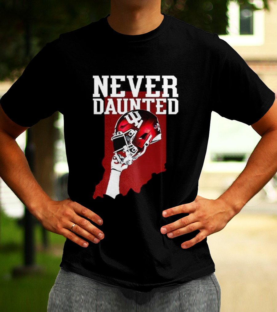 Never Daunted Indiana Hoosiers Football Helmet Pride T-Shirt