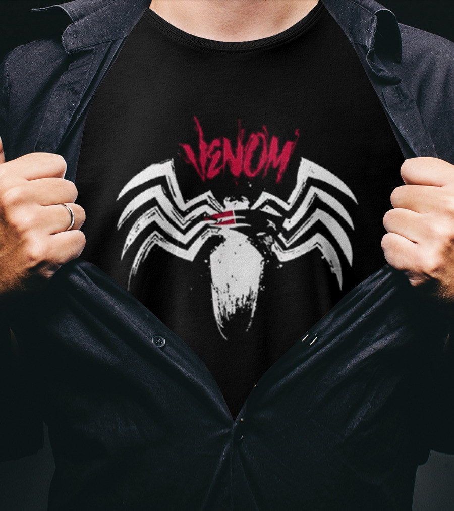 New England Patriots Venom Collaboration Marvel Crossover Sports Fan Apparel T-Shirt