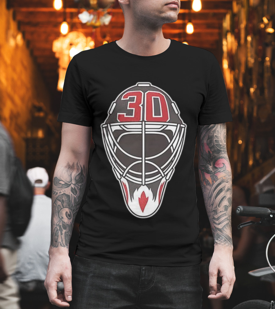 New Jersey Devils Number 30 Goalie Mask T-Shirt