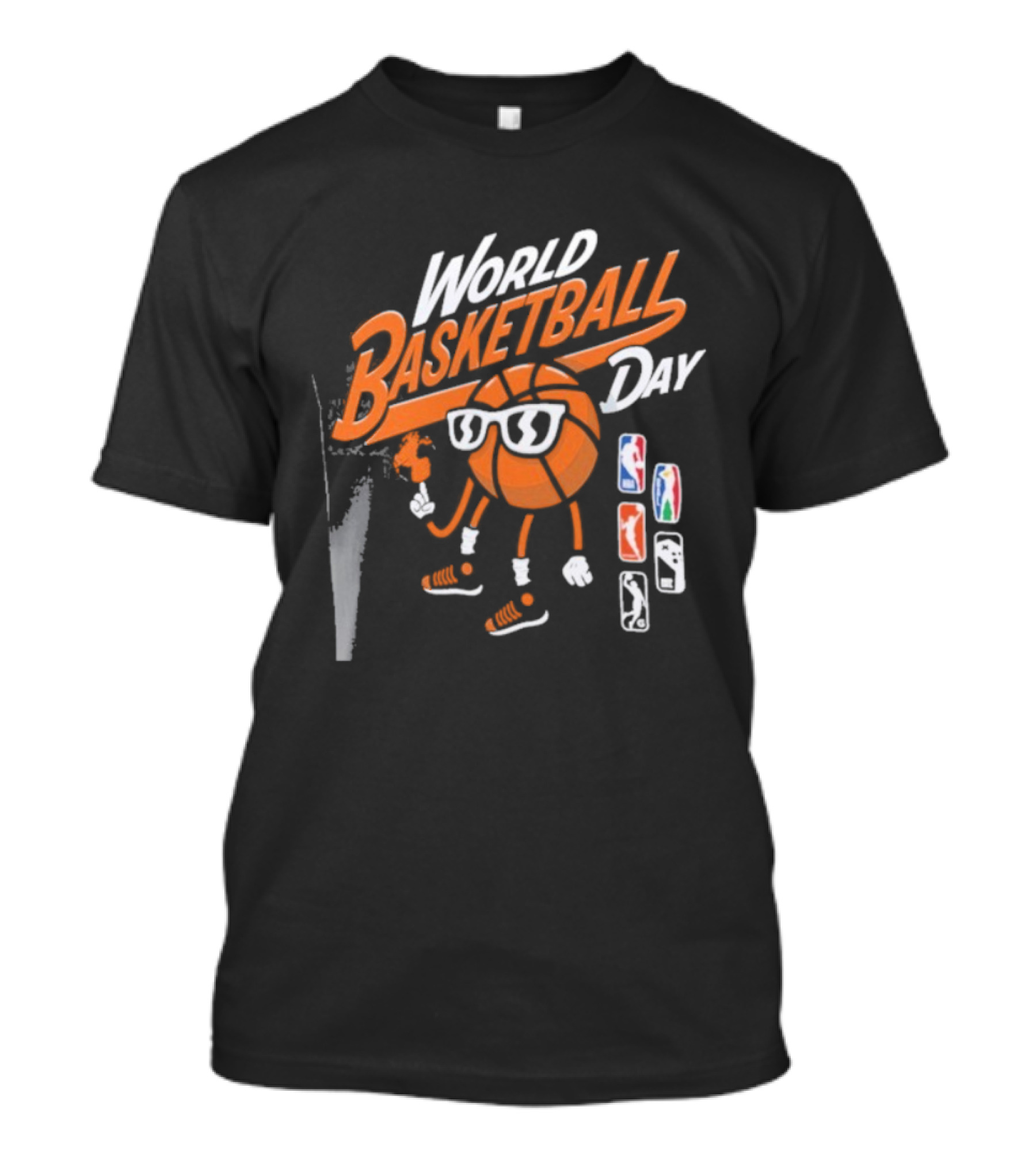 World Basketball Day NBA Logos Cartoon Basketball Player T-Shirt