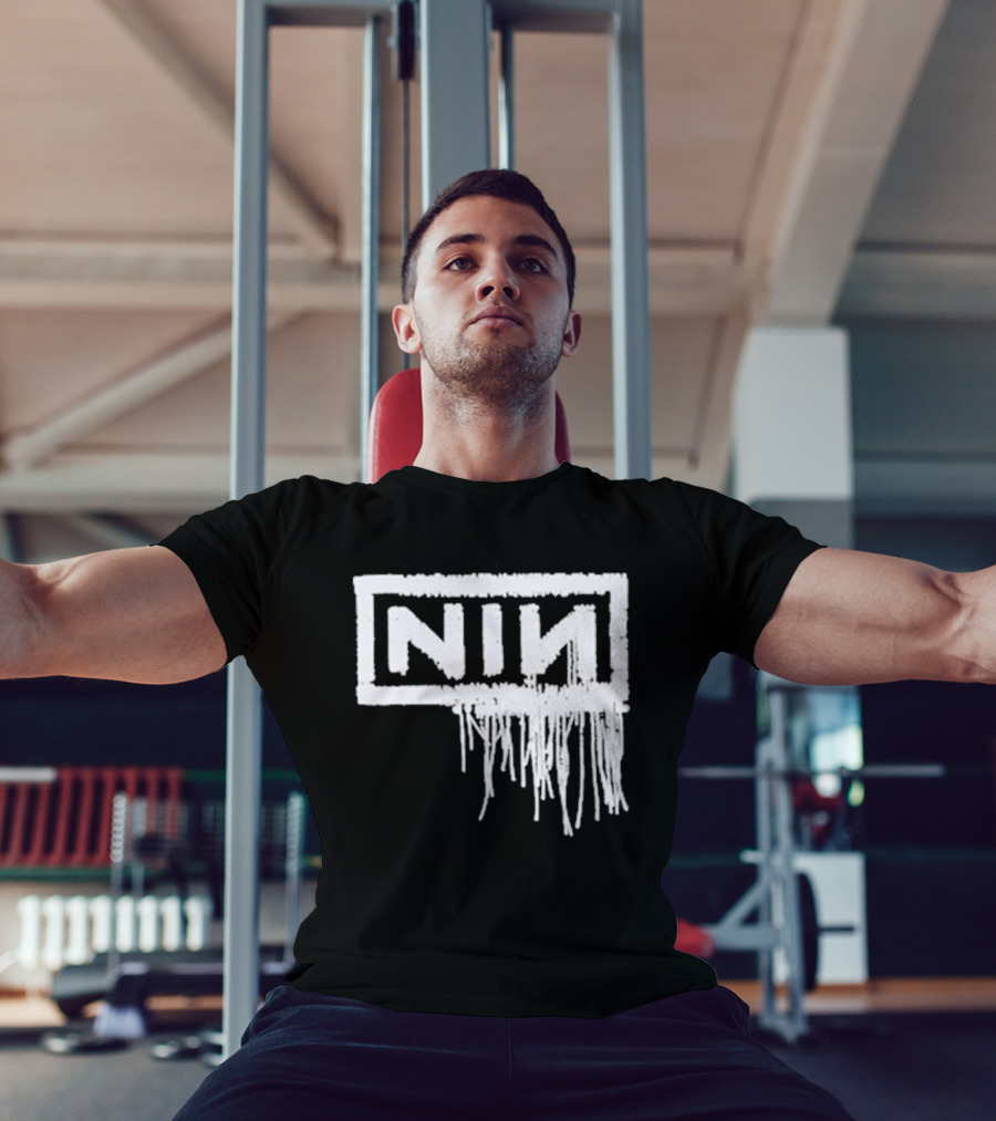 Nine Inch Nails NIN With Teeth Dripping Logo 20th Anniversary T-Shirt