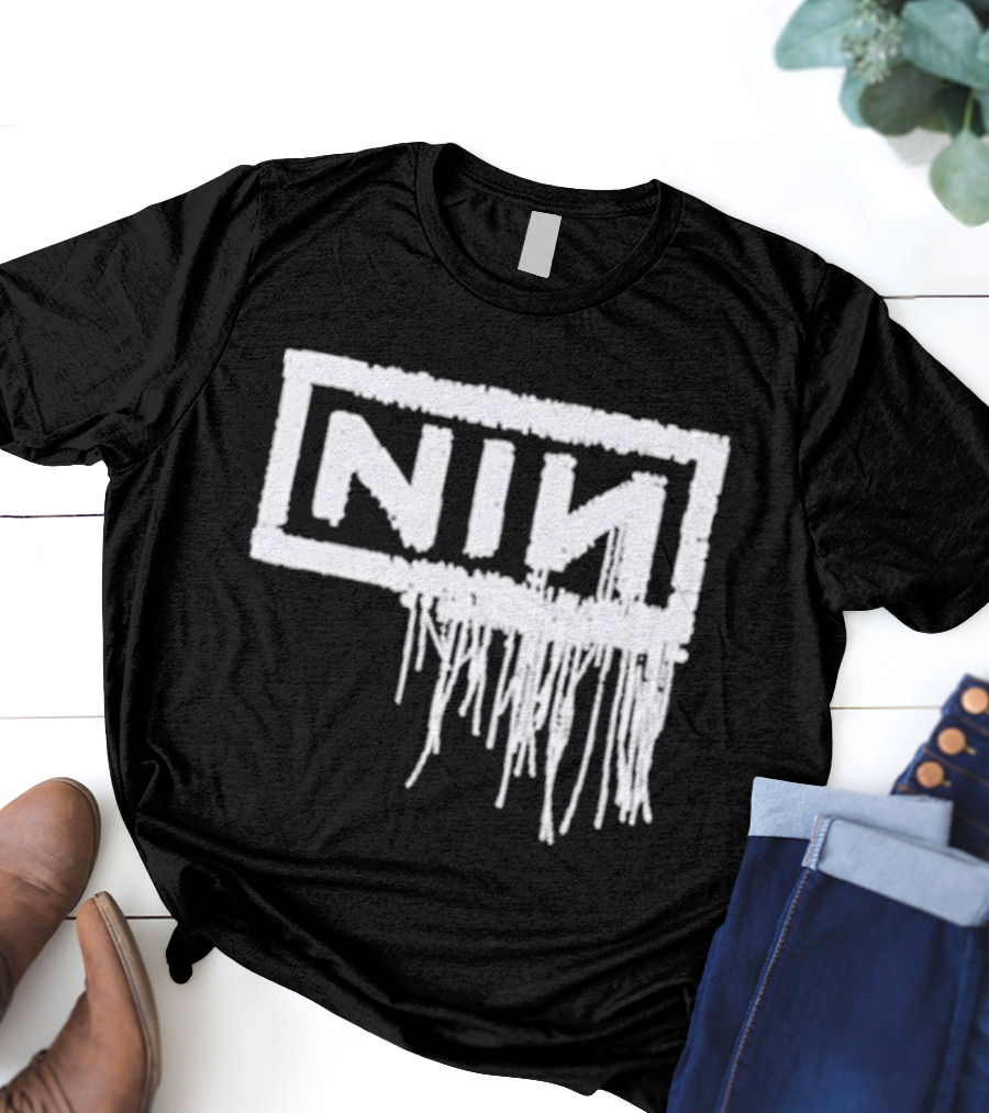 Nine Inch Nails NIN With Teeth Dripping Logo 20th Anniversary T-Shirt